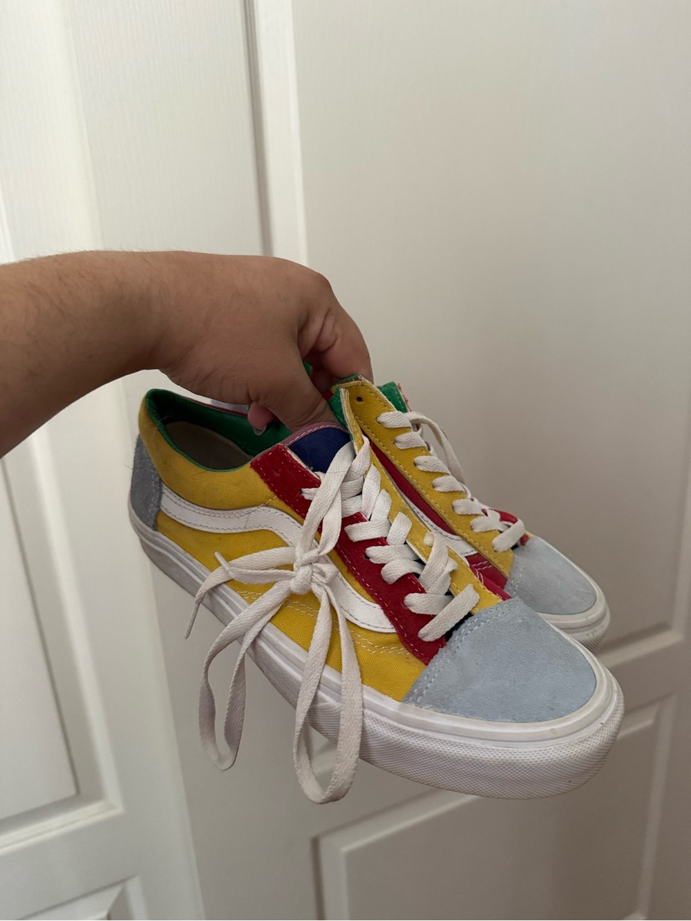 Vans Multi-Color Low-Top Sneakers - Yellow/Red/Blue/Gray/Green